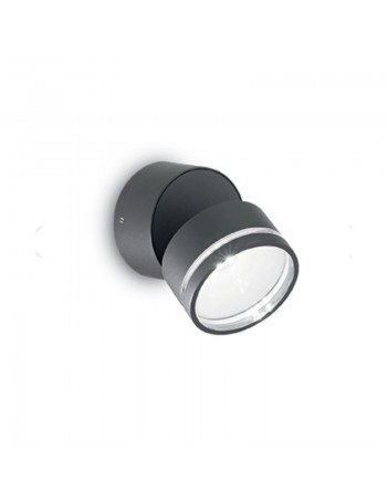 IDEAL LUX: Omega round ap1 faretto spot led da esterno antracite IP54 in offerta