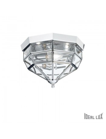 IDEAL LUX: Norma pl3 plafoniera vintage cromo vetro in offerta