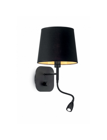 IDEAL LUX: Nordik ap2 applique moderna con led da lettura nero oro in offerta