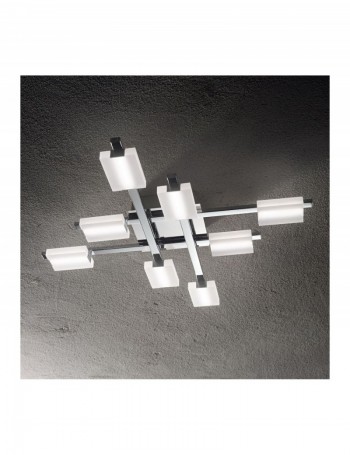 IDEAL LUX: Mikado pl8 plafoniera 8 luci led metallo cromato in offerta