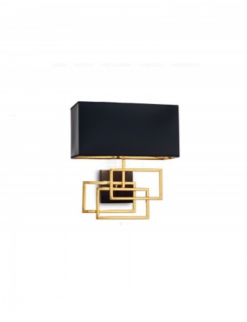 IDEAL LUX: Luxury ap1 applique moderno nero e ottone in offerta