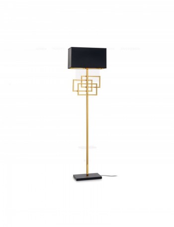 IDEAL LUX: Luxury pt1 piantana moderna nero e ottone in offerta
