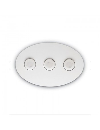 IDEAL LUX: Logos pl3 plafoniera moderna 3 luci bianca in offerta