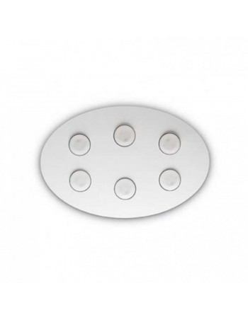 IDEAL LUX: Logos pl6 plafoniera moderna 6 luci bianca in offerta
