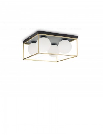 IDEAL LUX: Lingotto pl4 plafoniera quadrata 4 luci vintage in offerta