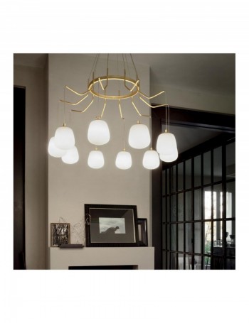 IDEAL LUX: Karousel sp10 sospensione 10 luci in metallo ottone in offerta