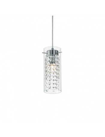 IDEAL LUX: Iguazu sp1sospensione in vetro con cristalli cucina soggiorno in offerta