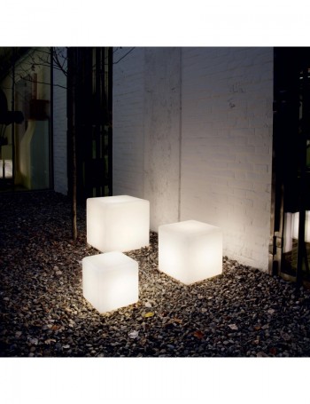 IDEAL LUX: Luna pt1 lampada da terra 50x50 cubo luminoso ip44 in offerta