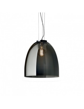 IDEAL LUX: Eva sp1 sospensione rotonda ø33 in vetro fumé in offerta