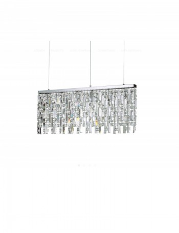 IDEAL LUX: Elisir sp6 sospensione 6 luci con pendenti cristallo cromo rettangolare in offerta