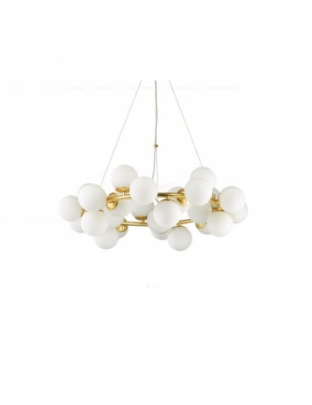 IDEAL LUX: Dna sp25 sospensione 25 luci in vetro e metallo oro anello in offerta