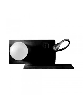 IDEAL LUX: book-2 ap2 Applique Led con luce lettura e presa USB nero in offerta