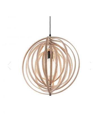 IDEAL LUX: Disco sp1 sospensione in legno naturale d46 in offerta