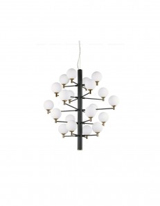 IDEAL LUX: Copernico sp20 sospensione 20 luci in metallo nero in offerta 2
