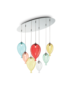 IDEAL LUX: Clown sp7 sospensione moderna 7 luci multicolor in offerta