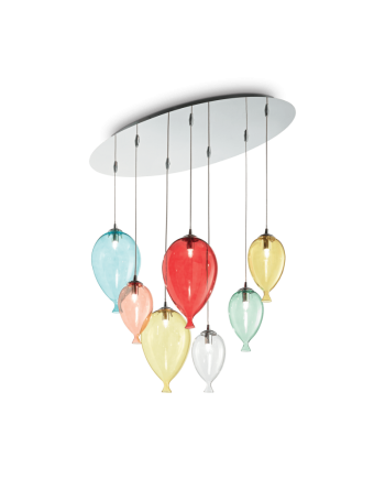 IDEAL LUX: Clown sp7 sospensione moderna 7 luci multicolor in offerta