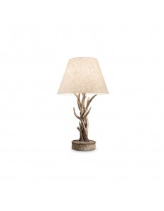 IDEAL LUX: Chalet tl1 lume in resina effetto legno e corna in offerta