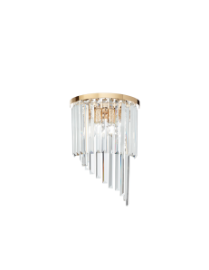 IDEAL LUX: Carlton ap3 oro applique con cristalli in offerta