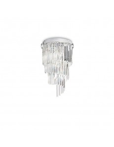 IDEAL LUX: Carlton pl8 plafoniera con cristalli ø40 in offerta