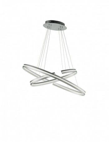 ONDALUCE: Ics sospensione media LED silver anelli Ø80 dimmerabile ondaluce in offerta