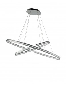 ONDALUCE: Ics sospensione Big LED silver anelli Ø120 dimmerabile ondaluce in offerta 2