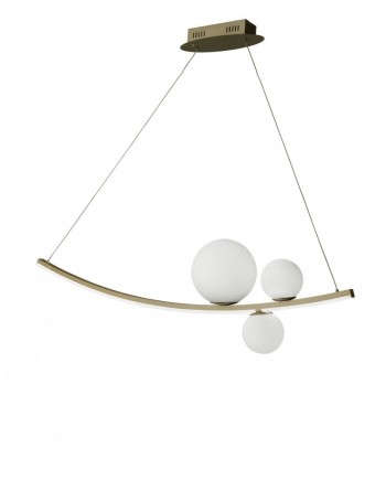 ONDALUCE: Altalena sospensione led moderna oro dimmerabile in offerta