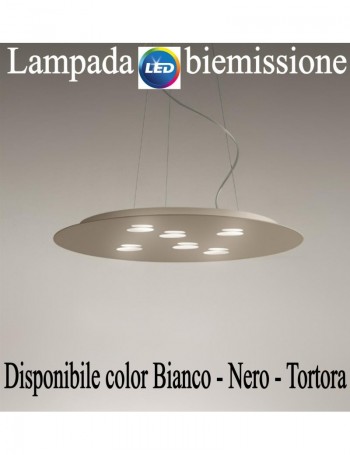 ANTEALUCE: Zen sospensione ovale LED biemissione retroilluminata colore bianco, nero o tortora in