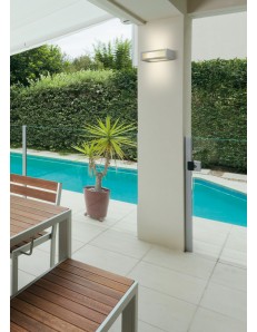 EXCLUSIVE LIGHT by promoIngross: ASTER Silver Grey applique biemissione LED da parete esterno in