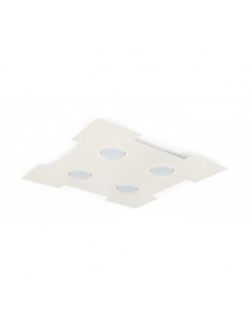 EXCLUSIVE LIGHT by promoIngross: ATENE Plafoniera 4 luci LED GX53 quarata metallo bianco in offerta