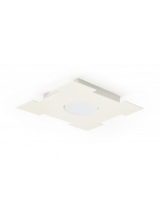 ATENE Plafoniera 1 luce LED GX53 quarata metallo bianco 2