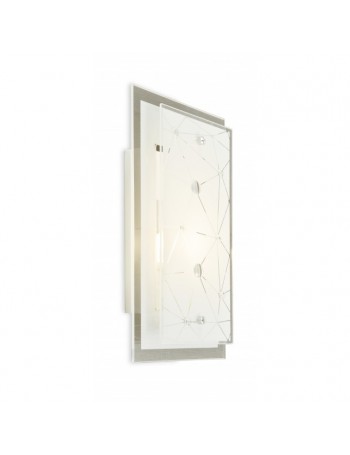 EXCLUSIVE LIGHT by promoIngross: PERLA applique 1 luce vetro extrachiaro rettangolare in offerta