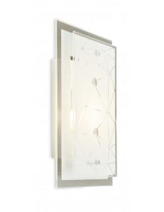 EXCLUSIVE LIGHT by promoIngross: PERLA applique 1 luce vetro extrachiaro rettangolare in offerta 2