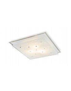 EXCLUSIVE LIGHT by promoIngross: PERLA Plafoniera 3 luci quadrata elegante serigrafatura in offerta 2