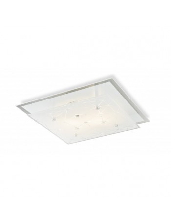 EXCLUSIVE LIGHT by promoIngross: PERLA Plafoniera 2 luci elegante serigrafatura quadrata in offerta