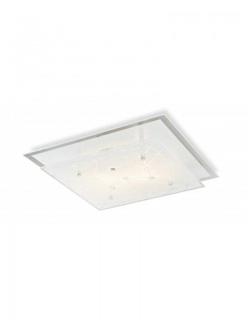 EXCLUSIVE LIGHT by promoIngross: PERLA Plafoniera 2 luci elegante serigrafatura quadrata in offerta
