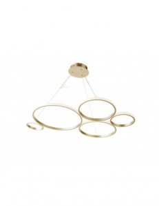 Pois sospensione led 60w moderna oro dimmerabile luce calda o naturale 2