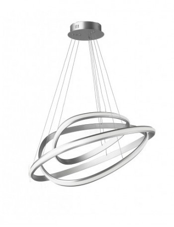 ONDALUCE: Très sospensione moderna led argento dimmerabile in offerta