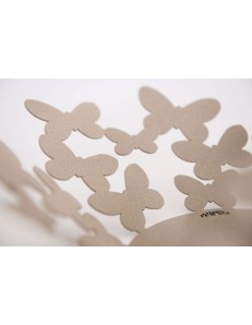 ARTI e MESTIERI: Butterfly grande centrotavola rotondo beige farfalle moderno in offerta 2