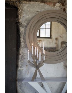 Zeus candeliere 7 fiamme beige metallo 2