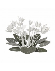 ARTI e MESTIERI: Ciclamino centrotavola decorativo verde bianco in offerta