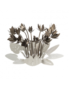 ARTI e MESTIERI: Ciclamino centrotavola particolare metallo avorio bronzo in offerta