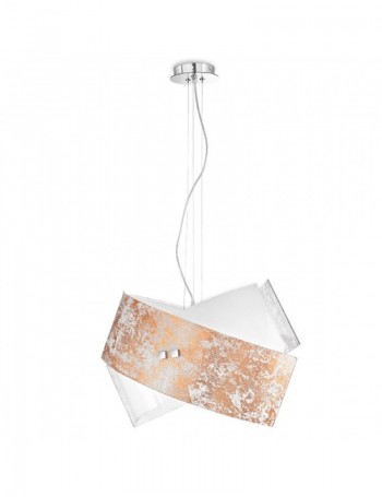 GEA LUCE: camilla sospensione moderna grande 53x34cm foglia oro, rame o argento in offerta