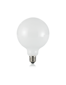 IDEAL LUX: Globo d125 lampadina E27 led 8w vetro bianco luce calda 720 lumen Ø12.5 in offerta