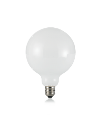 IDEAL LUX: Globo d125 lampadina E27 led 8w vetro bianco luce calda 720 lumen Ø12.5 in offerta