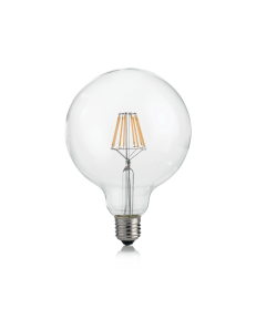 IDEAL LUX: Globo d125 dimmerabile lampadina E27 led 8w vetro traparente luce calda 860 lumen Ø12.5