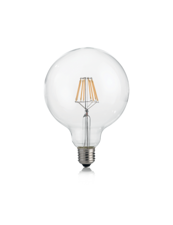 IDEAL LUX: Globo d125 dimmerabile lampadina E27 led 8w vetro traparente luce calda 860 lumen Ø12.5