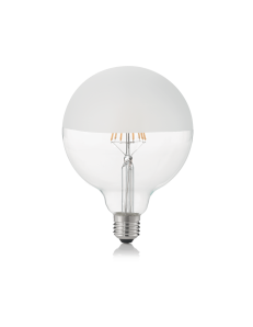 IDEAL LUX: Globo d125 lampadina E27 led 8w vetro SATINATA luce calda 780 lumen Ø12.5 in offerta