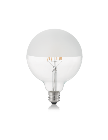 IDEAL LUX: Globo d125 lampadina E27 led 8w vetro SATINATA luce calda 780 lumen Ø12.5 in offerta