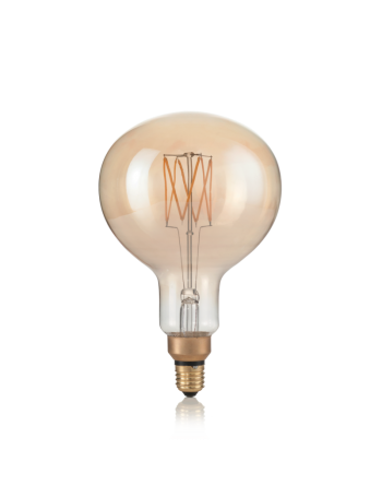 IDEAL LUX: Globo d95 small E27 led 4w vetro ambra vintage luce calda Ø16 in offerta