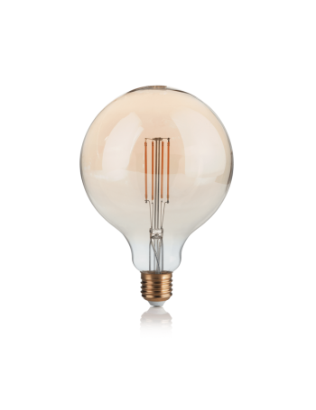 IDEAL LUX: Globo d95 big E27 led 4w vetro ambra vintage luce calda Ø12.5 in offerta